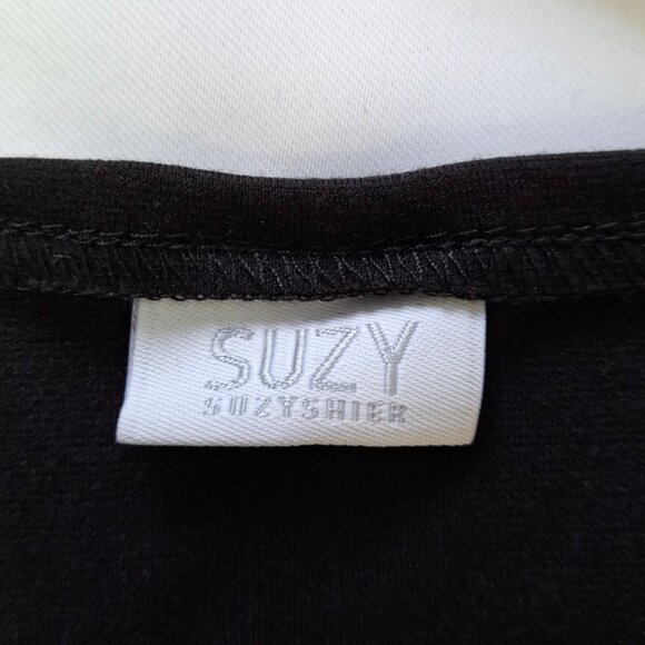 Suzy Jumper Dress Sz XL Empire Waist Sheath Style Cap Sleeves Side Zipper Insert - Picture 12 of 12